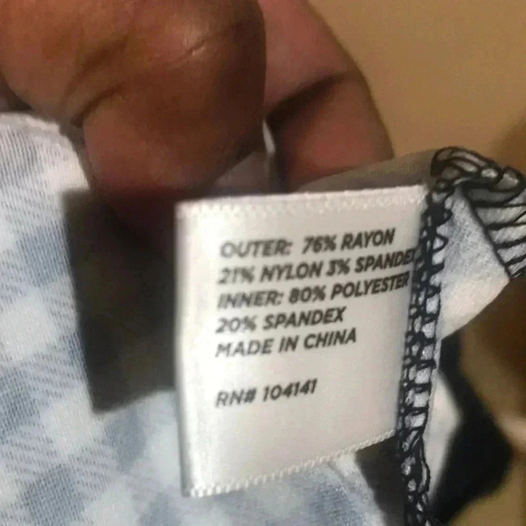 Lady Hagen Blue and White Gingham Women's Skort-Size XXL - Picture 8 of 11